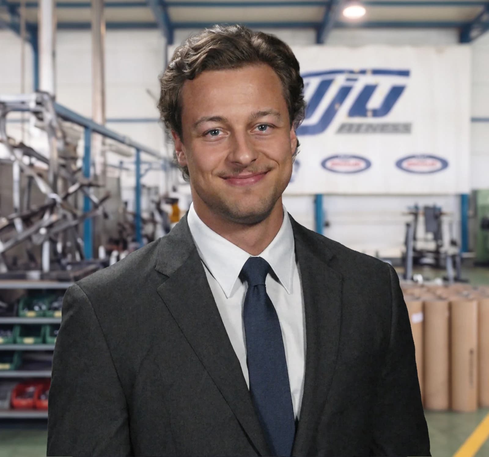 Ben Heringhaus in der Telju Fitness Fabrik in Spanien